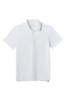 Billy Reid Pensacola Slim Fit Organic Cotton Pocket Polo in White