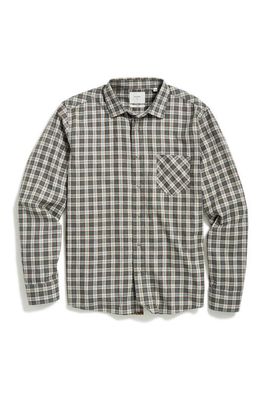 Billy Reid Regular Fit Plaid Flannel Button-Up Shirt in Grey/Tan