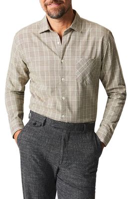 Billy Reid Standard Fit Glen Plaid Cotton Button-Up Shirt in Olive