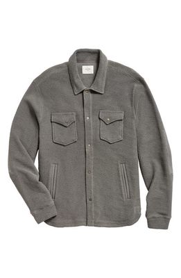 Billy Reid Summer Fleece Knit Shirt Jacket in Charcoal