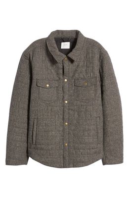 Billy Reid Theo Wool Blend Tweed Shirt Jacket in Chocolate Tweed