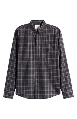 Billy Reid Tuscumbia Check Button-Down Shirt in Black/Grey