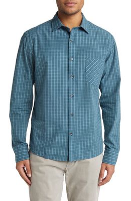 Billy Reid Tuscumbia Plaid Button-Up Shirt in Coastal Blue/Denim Blue