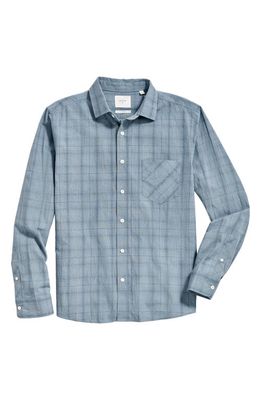 Billy Reid Tuscumbia Plaid Button-Up Shirt in Mid Blue