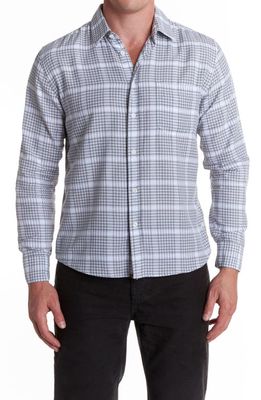Billy Reid Tuscumbia Plaid Button-Up Shirt in White/Grey