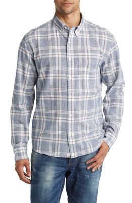 Billy Reid Tuscumbia Plaid Cotton Button-Down Shirt in Blue/Red
