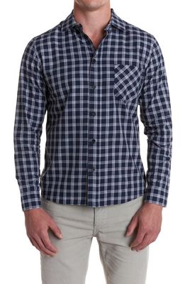 Billy Reid Tuscumbia Plaid Cotton Button-Up Shirt in Navy/White