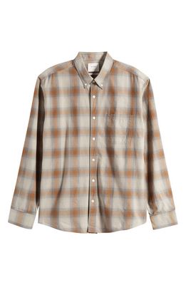 Billy Reid Tuscumbia Shadow Check Button-Down Shirt in Grey/Multi