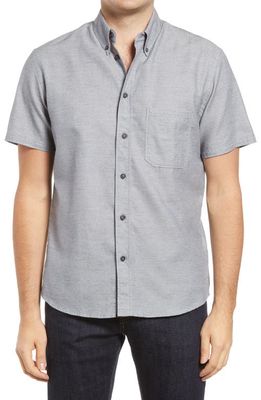 Billy Reid Tuscumbia Stripe Short Sleeve Button-Down Shirt in Navy