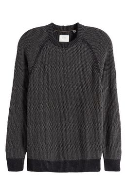 Billy Reid Two-Tone Crewneck Sweater in Black