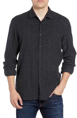 Billy Reid Walker Regular Fit Flannel Sport Shirt in Charcoal