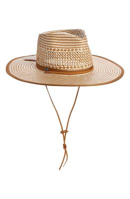 Biltmore Vintage Couture Two Ghost Hand Woven Straw Rancher Hat in Tan