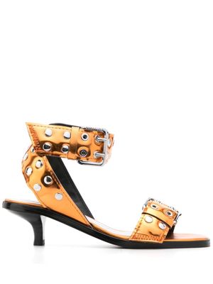 Bimba y Lola 50mm studded leather sandals - Orange
