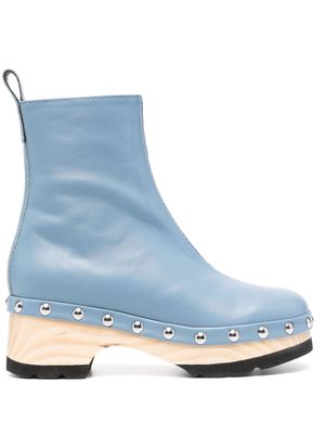 Bimba y Lola 60mm studded leather boots - Blue