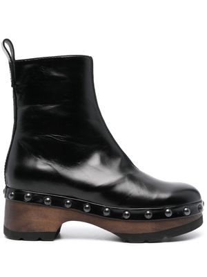 Bimba y Lola 70mm stud-embellished leather boots - Black