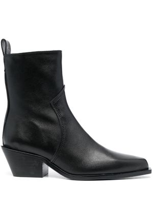 Bimba y Lola ankle leather boots - Black