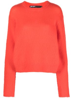 Bimba y Lola brushed-effect crew-neck jumper - Red
