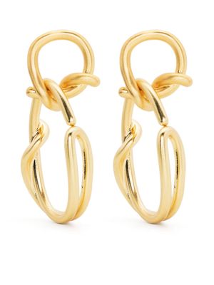 Bimba y Lola chain-link matte-finish earrings - Gold