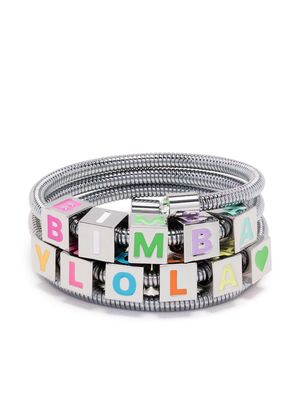 Bimba y Lola coil-chain logo bracelet - Silver