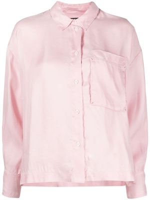 Bimba y Lola contrast-stitching spread-collar shirt - Pink
