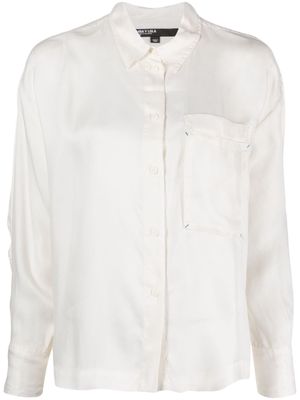 Bimba y Lola contrast-stitching spread-collar shirt - White