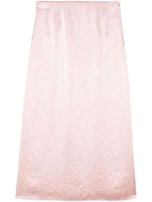 Bimba y Lola crinkle-finish high-waisted skirt - Pink