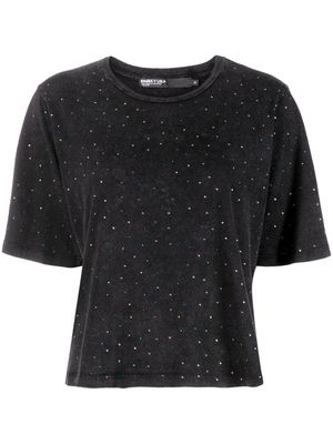 Bimba y Lola crystal-embellished knitted T-shirt - Black