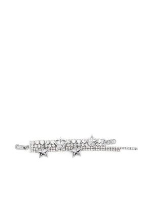 Bimba y Lola crystal-embellished star-pendant bracelet - Silver