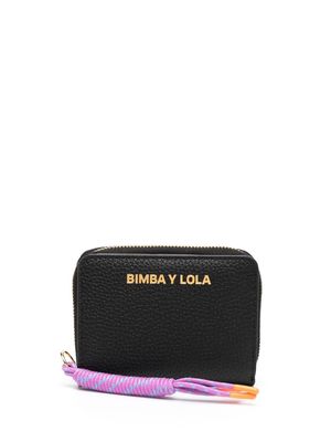 Bimba y Lola debossed-logo leather purse - Black