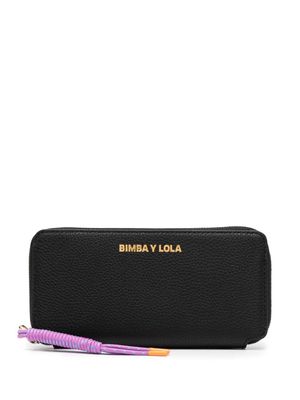 Bimba y Lola debossed-logo leather wallet - Black