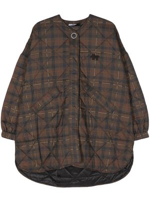 Bimba y Lola diamond-quilted checked jacket - Brown