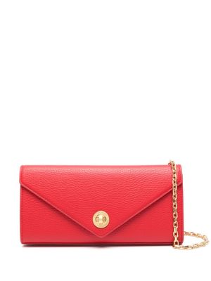Bimba y Lola envelope leather clutch bag - Red