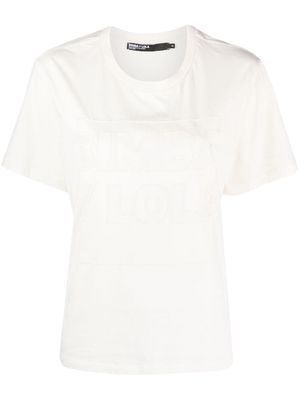 Bimba y Lola faded-effect logo-embroidered T-shirt - White