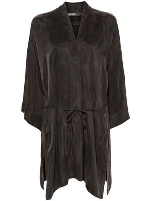 Bimba y Lola faux suede belted robe - Grey