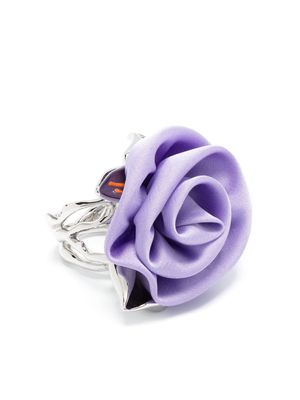 Bimba y Lola floral-appliqué ring - Purple