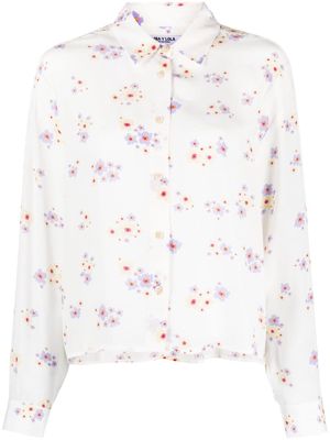 Bimba y Lola floral-print long-sleeve shirt - White