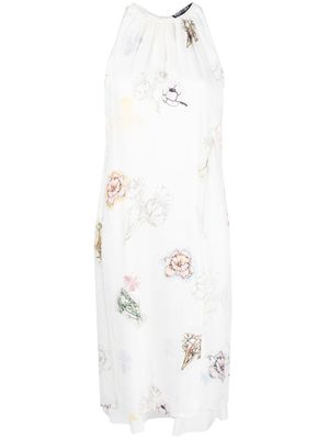 Bimba y Lola floral-print lyocell-blend midi dress - White