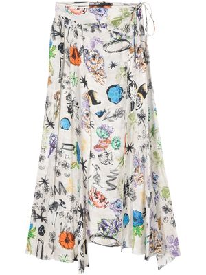 Bimba y Lola floral-print maxi skirt - Neutrals