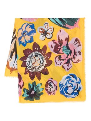 Bimba y Lola floral-print scarf - Yellow