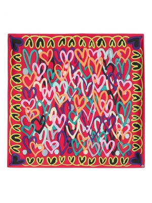 Bimba y Lola heart-print scarf - Red