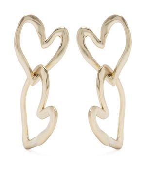 Bimba y Lola heart-shape post-back earrings - Gold