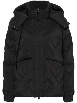 Bimba y Lola hooded heart-quilted puffer jacket - Black