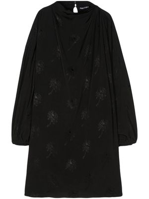 Bimba y Lola jacquard long-sleeve minidress - Black