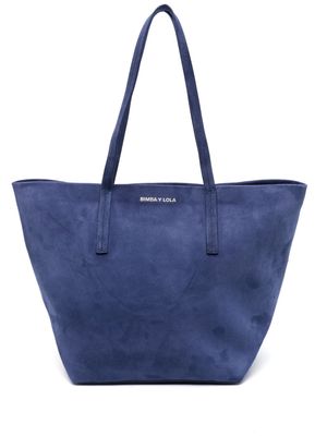Bimba y Lola large suede shoulder bag - Blue