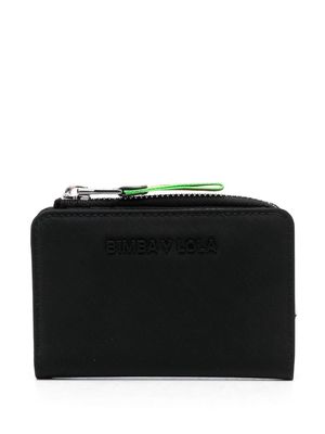 Bimba y Lola logo-embossed zip purse - Black
