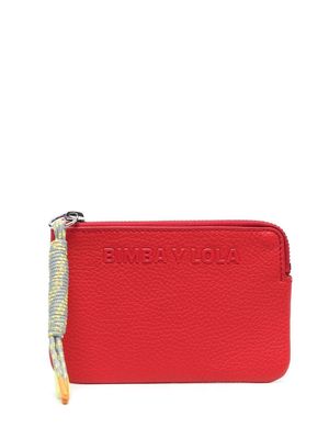 Bimba y Lola logo-embossed zip purse - Red