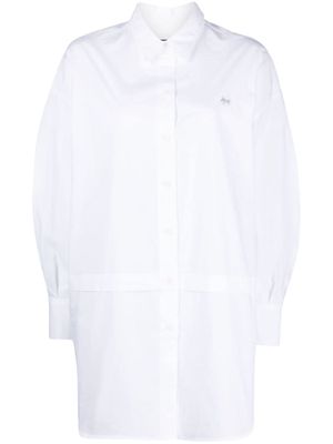 Bimba y Lola logo-embroidered cotton shirt - White
