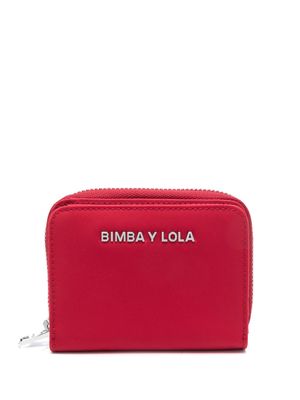 Bimba y Lola logo-lettering folded wallet - Red