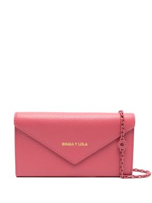 Bimba y Lola logo-lettering leather wallet - Pink