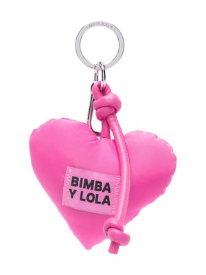 Bimba y Lola logo-patch heart keychain - Pink